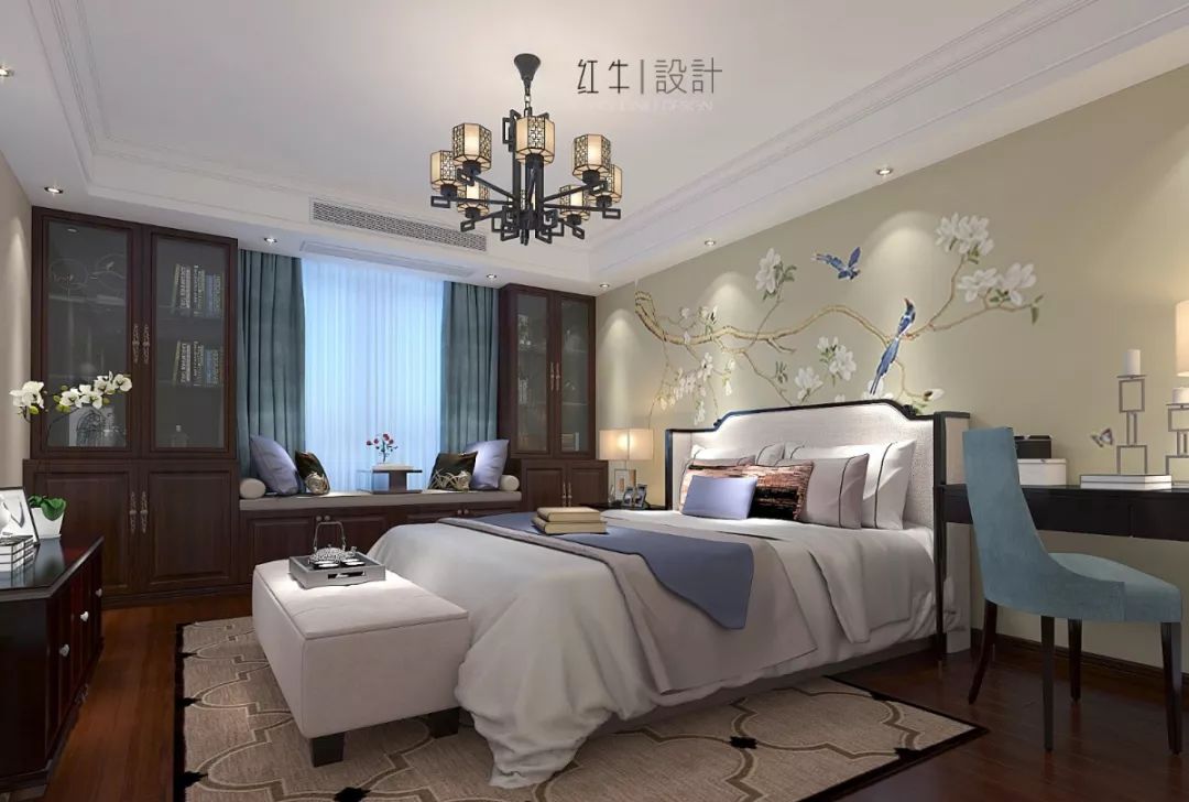 南京奥斯博恩庄园190平米现代中式风格装修  古典美学融入现代设计05